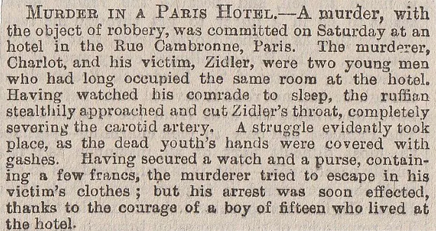 Paris hotel murder,