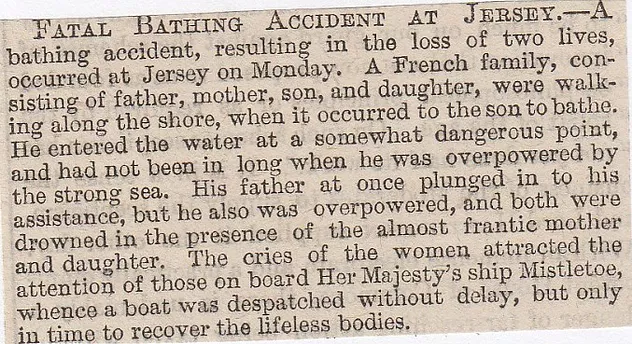 bathing , fatality, Jersey