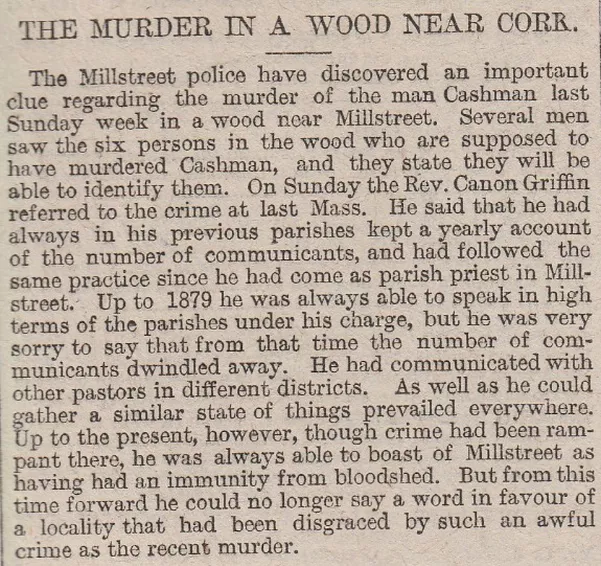 Millstreet, murder, County Cork