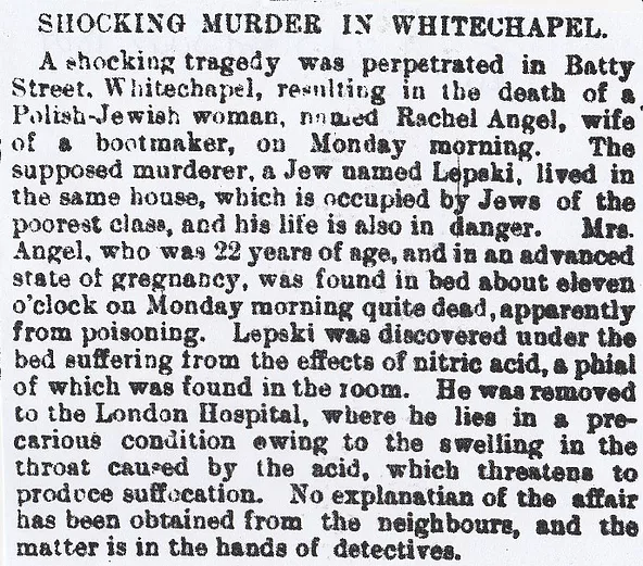 Shocking murder, Whitechapel, Jack the Ripper, cold run