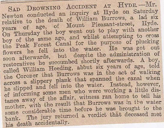 Drowning accident, Hyde,