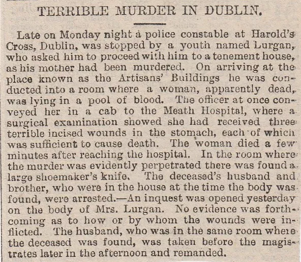 Dublin murder, Harold's Cross