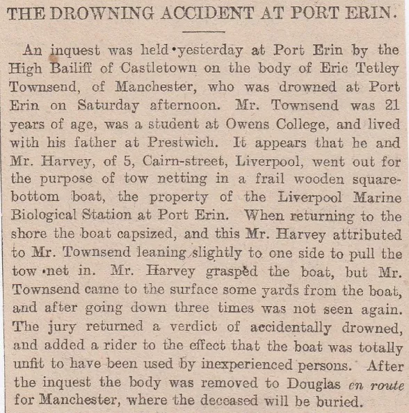 Port Erin, drowning