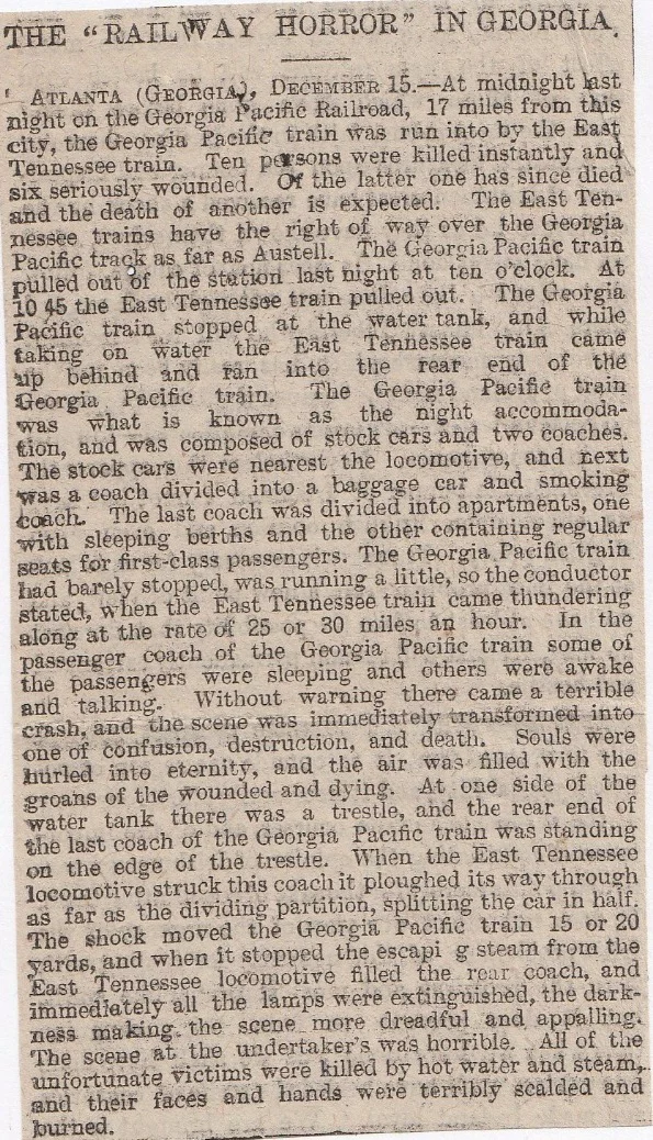 Railway Horror, Georgia