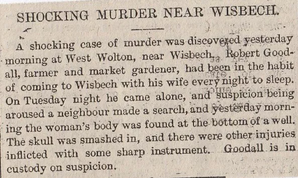 West Walton, Wisbech, murder