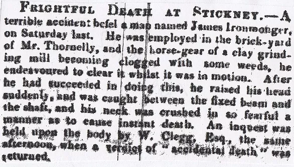 Stickney, frightful death