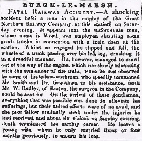 Burgh-le-Marsh,Railway death, 