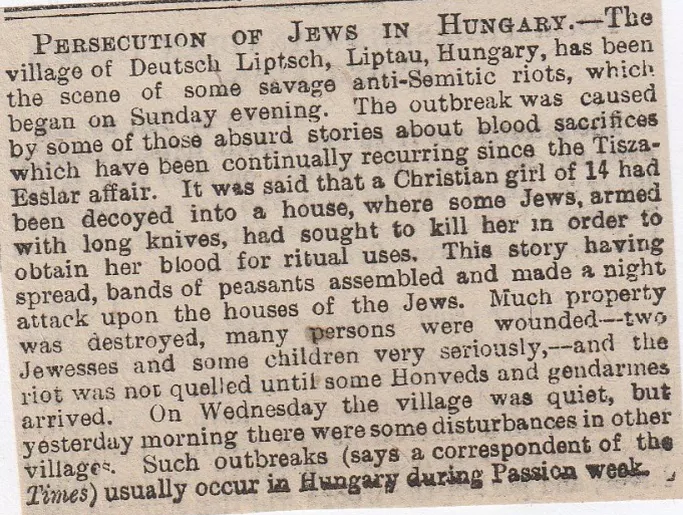 Persecution of Jews, Hungary