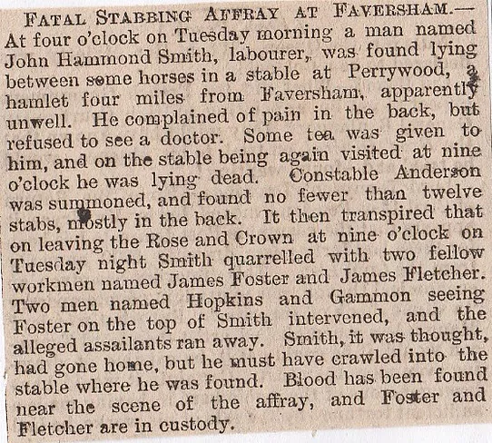 Fatal stabbing, Faversham