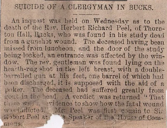 Clergyman , suicide, buckinghamshire