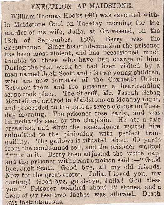 Maidstone, execution,