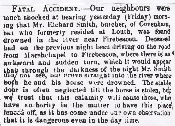 Covenham, fatal accident