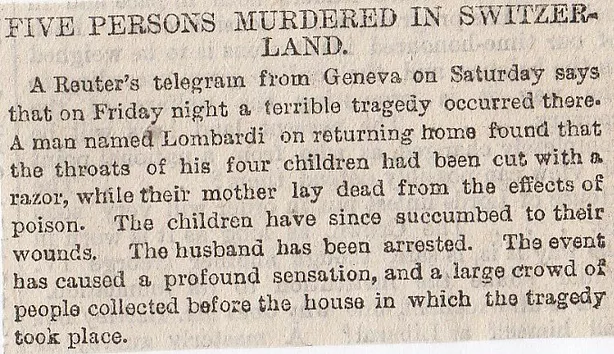 Five murders, Switzerland