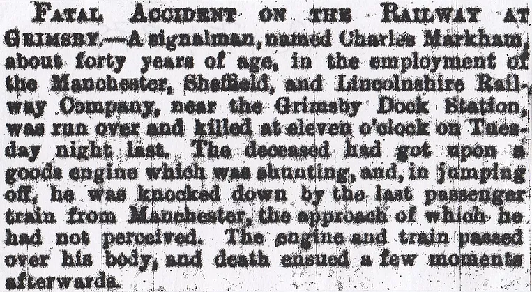 Grimsby Dock Station, fatality,