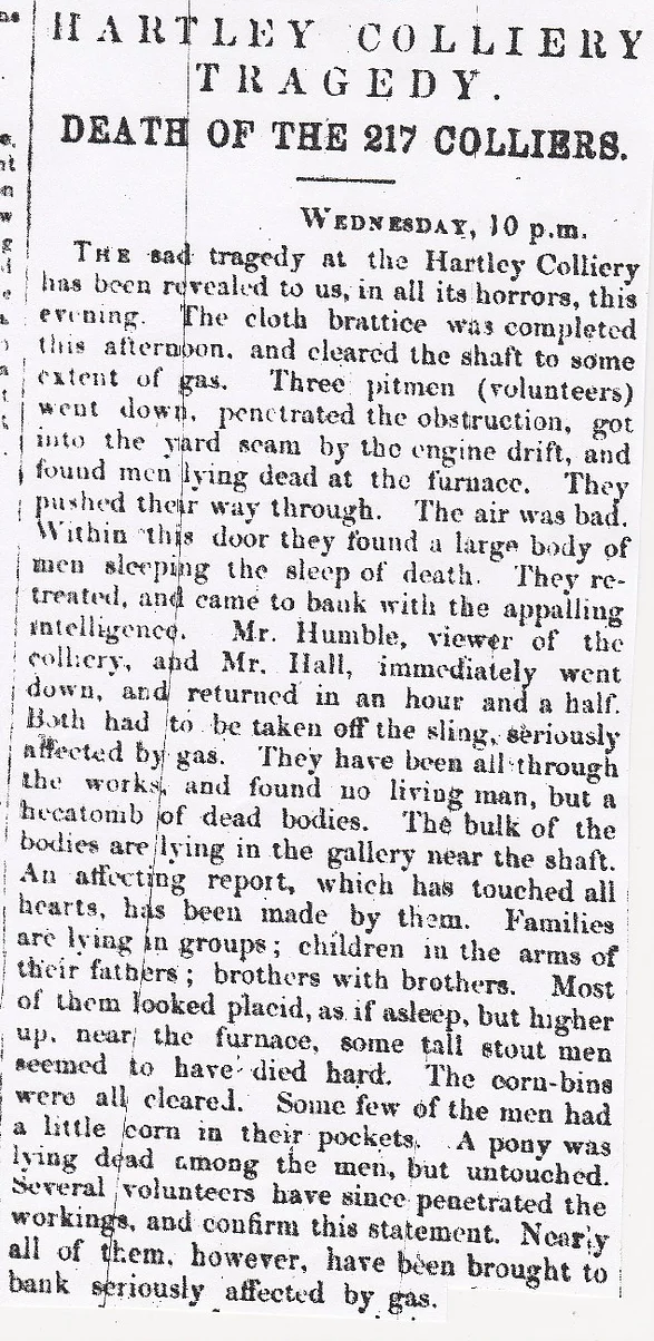 Hartley Colliery Tragedy
