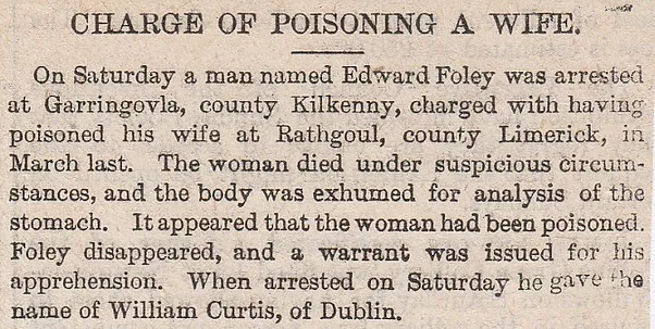 Rathgoul, wife poisoning,