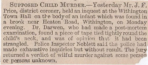 Withington, child murder