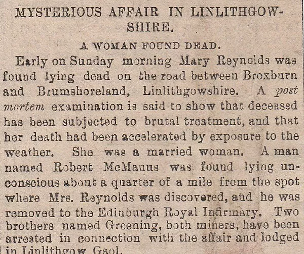 Linlithgow, mysterious affair