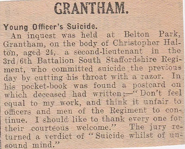 Belton Park, suicide, Grantham