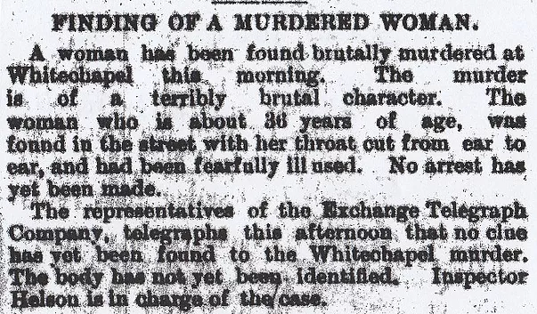 Jack the Ripper, Whitechapel, Mary Ann Nichols,