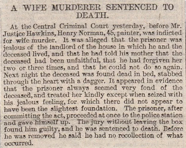 wife murder, Fulham