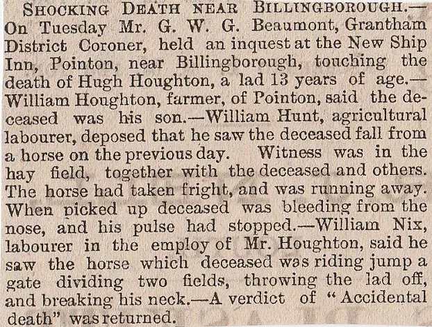 Billingborough, death
