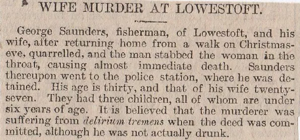 wife murder, Lowestoft