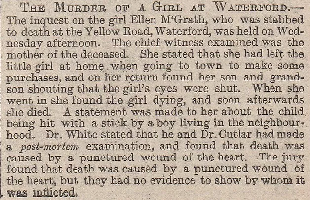 Waterford, girl murdered