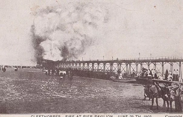 Cleethorpes, Pier, Fire, picture