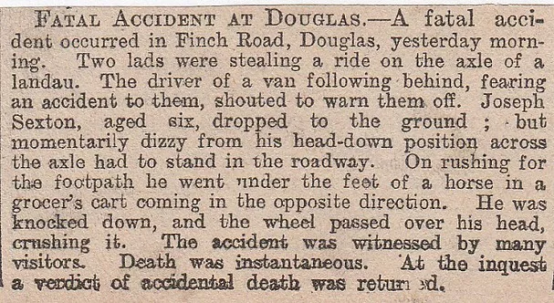 Douglas, fatal accident