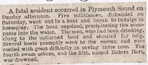 Plymouth Sound, fatal accident