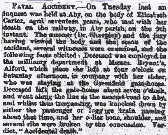 Aby, fatal accident
