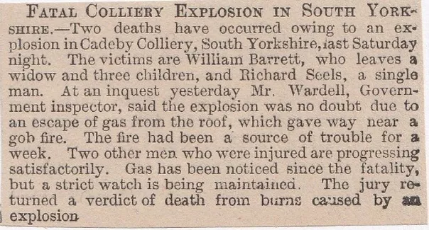 Cadeby Colliery explosion