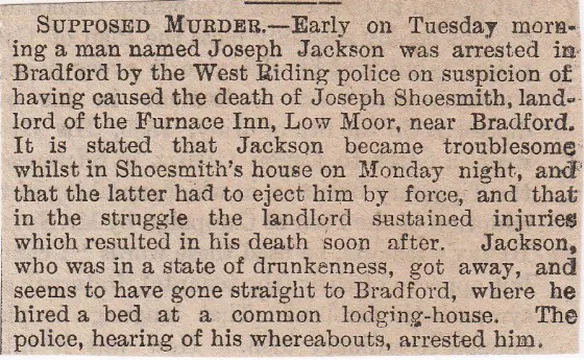 Furnace Inn, Low Moor, murder