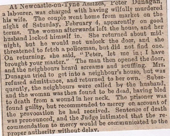 Newcastle, murder, Victorian