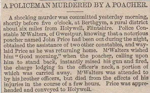 Berthgym, Holywell, murder