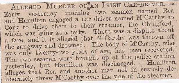 Cork, cab-driver murdered,