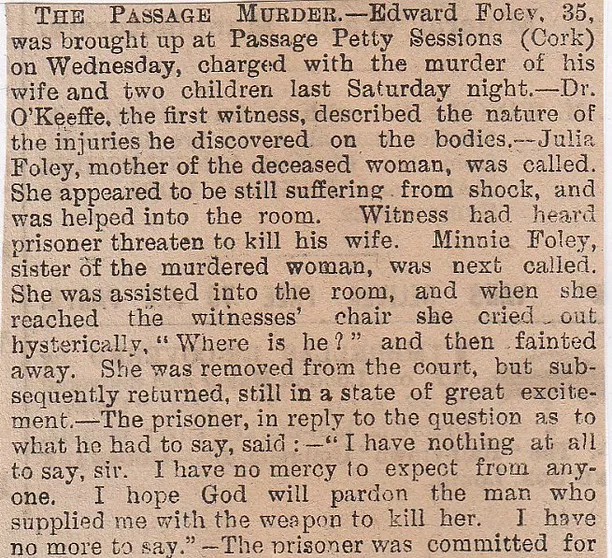 Passage Murder, County Cork,
