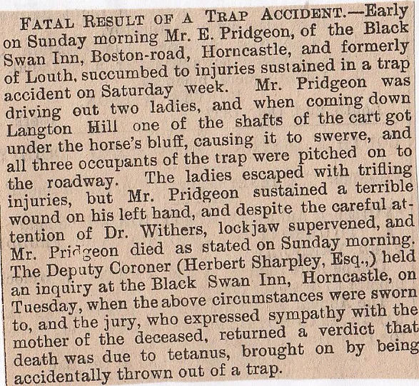 Fatal Trap accident, Horncastle,