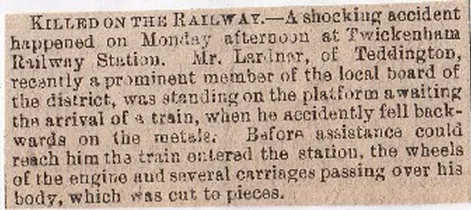 Twickenham, railway, death
