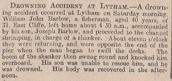 Drowning accident, Lytham