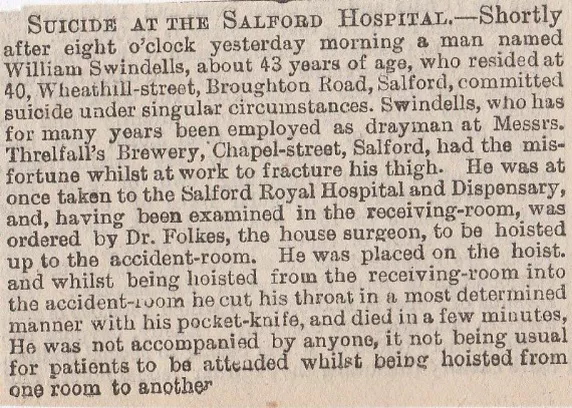 Salford Hospital, suicide