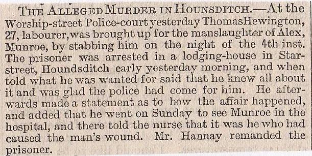 Houndsditch, murder