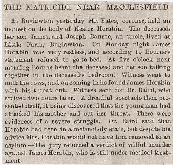 murder, Macclesfield