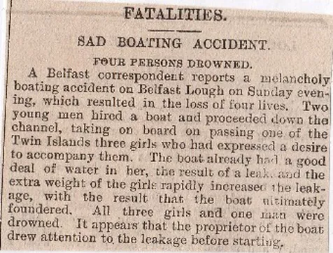 Belfast Lough, drownings