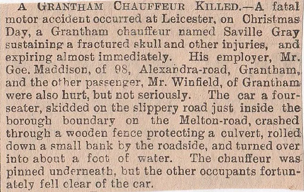 Leicester, chauffeur killed