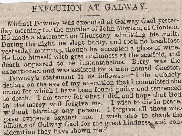 Galway execution, Clonboo