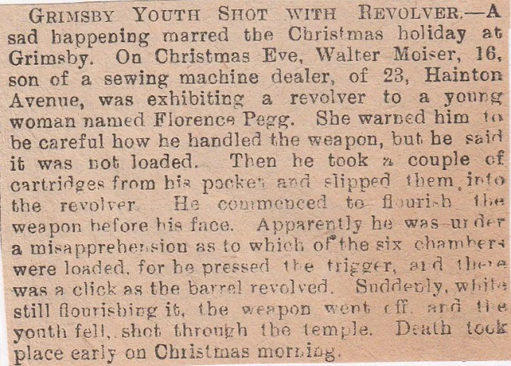 Grimsby youth, shot, revolver